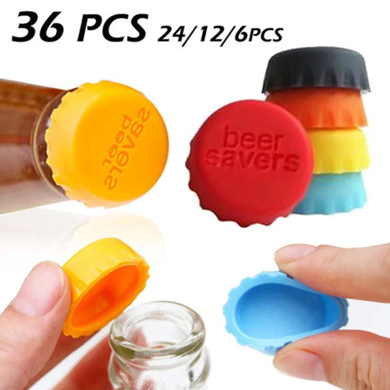 Beer Wine Hobby - 6/18/24/42pcs ซิลิกาเจลขวดหมวกปิดผนึกเบียร์หมวกน้ําส้มสายชูขวดซอสถั่วเหลืองโซดา Cola หมวกไวน์ป้องกัน Stopper