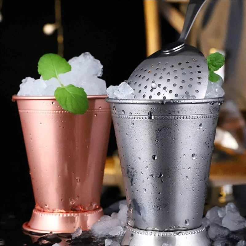 Wine Beer Mixed Drinks - Tiki Mint Julep แก้วสแตนเลสแก้วค็อกเทลเครื่องดื่มผสมแก้ว Martini Mojito