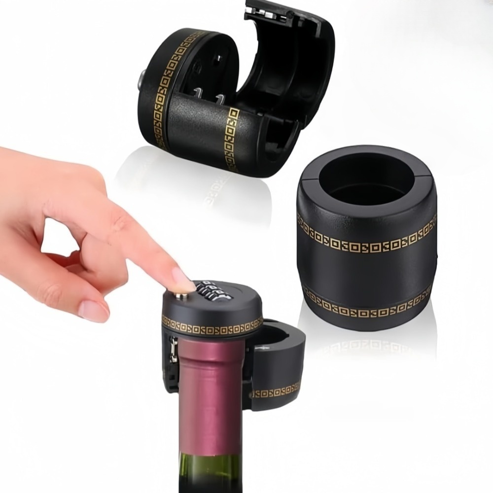 Wine Stopper Vacuum - ตัวล็อคขวดไวน์แบบใช้ซ้ำได้ พร้อมรหัสล็อค 3 หลักขนาดเล็กสำหรับปิดผนึกขวดไวน์ที่บ้าน อุปกรณ์ปิดผนึกสุญญากาศสำหรับเฟอร์นิเจอร์และฮาร์ดแวร์