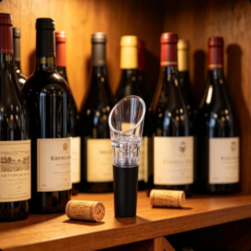 Wine Stopper Vacuum - ที่รินไวน์พร้อมจุกปิดสุญญากาศ ชุดปั๊มเติมอากาศและรักษาคุณภาพไวน์ ช่วยให้ไวน์สดชื่นและคงคุณภาพ