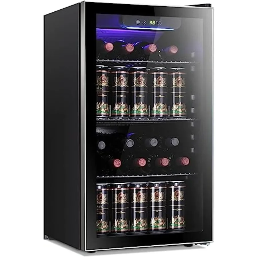 Wine Mix With Beer - ตู้แช่ไวน์/ตู้แช่เครื่องดื่มขนาดเล็ก 26 ขวด 130 กระป๋อง ตู้แช่เบียร์โซดา