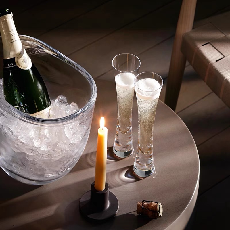 Handleless แว่นตาแชมเปญ Glitte - Wine Or Beer บทวิจารณ์และราคา