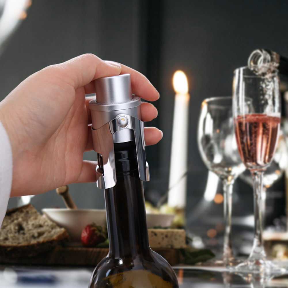 จุกปิดขวดแชมเปญสุญญากาศแบบมีปั - Wine Stopper Vacuum บทวิจารณ์และราคา