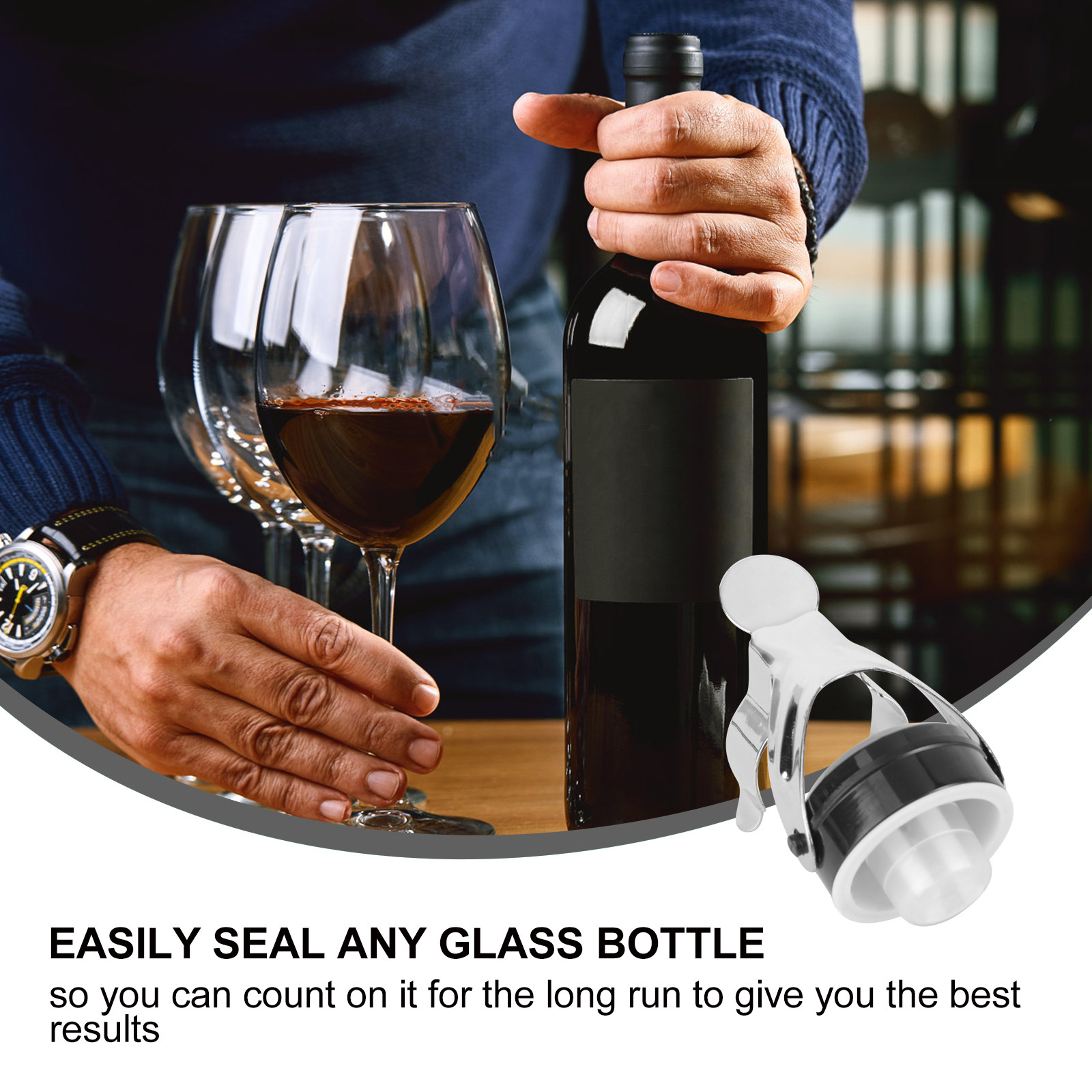 จุกปิดขวดสแตนเลสแบบปั๊มแรงดัน  - Wine Bottle Size บทวิจารณ์และราคา