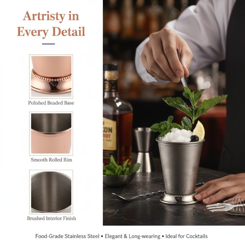 แก้วมิ้นท์จูลีปสแตนเลส - แก้วเ - Wine Beer Mixed Drinks บทวิจารณ์และราคา