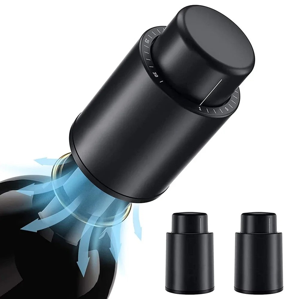 จุกปิดขวดไวน์แบบสุญญากาศ ใช้ซ้ - Wine Stopper Vacuum บทวิจารณ์และราคา