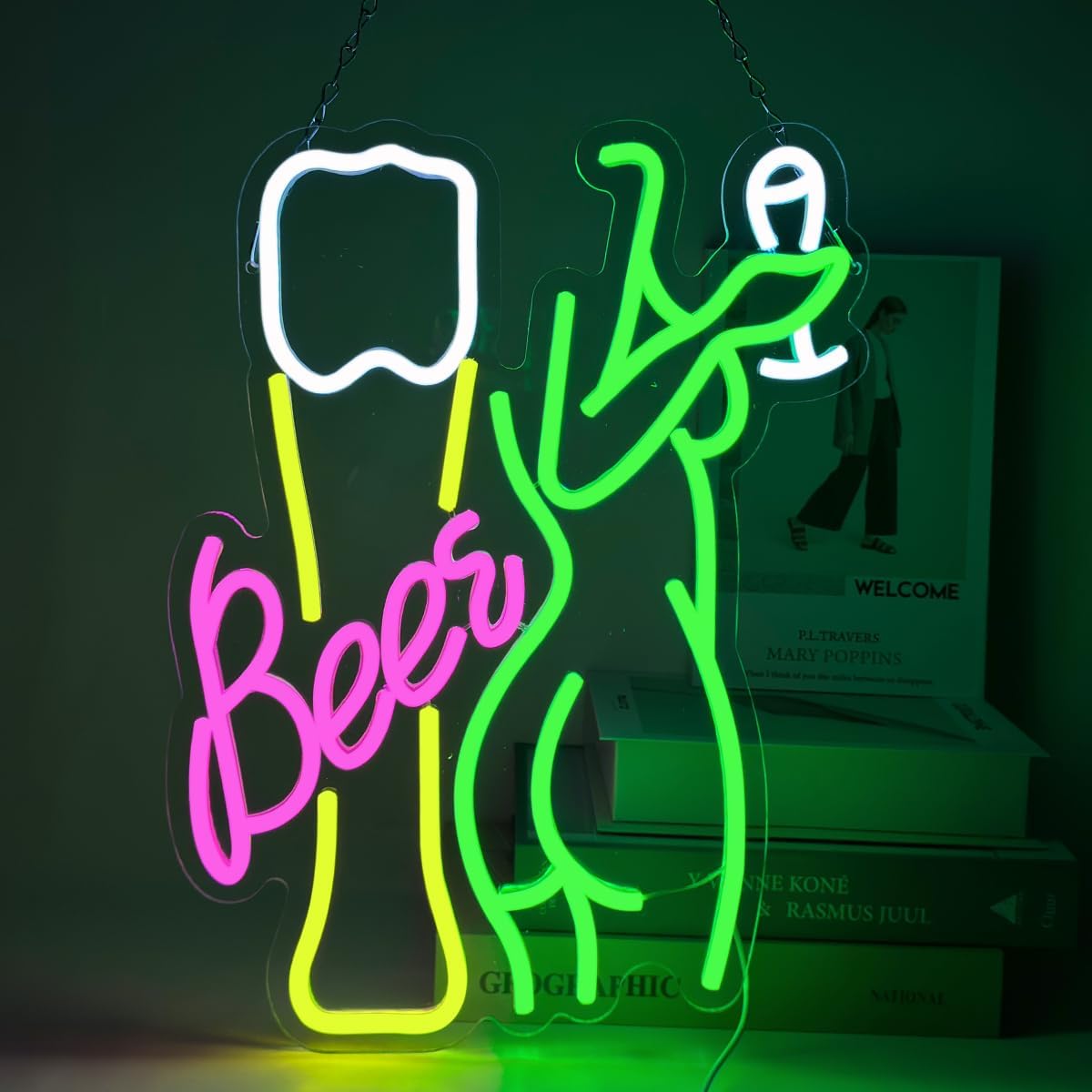 ป้ายไฟนีออนรูปทรงผู้หญิง ไฟนีอ - Wine In Beer Store บทวิจารณ์และราคา