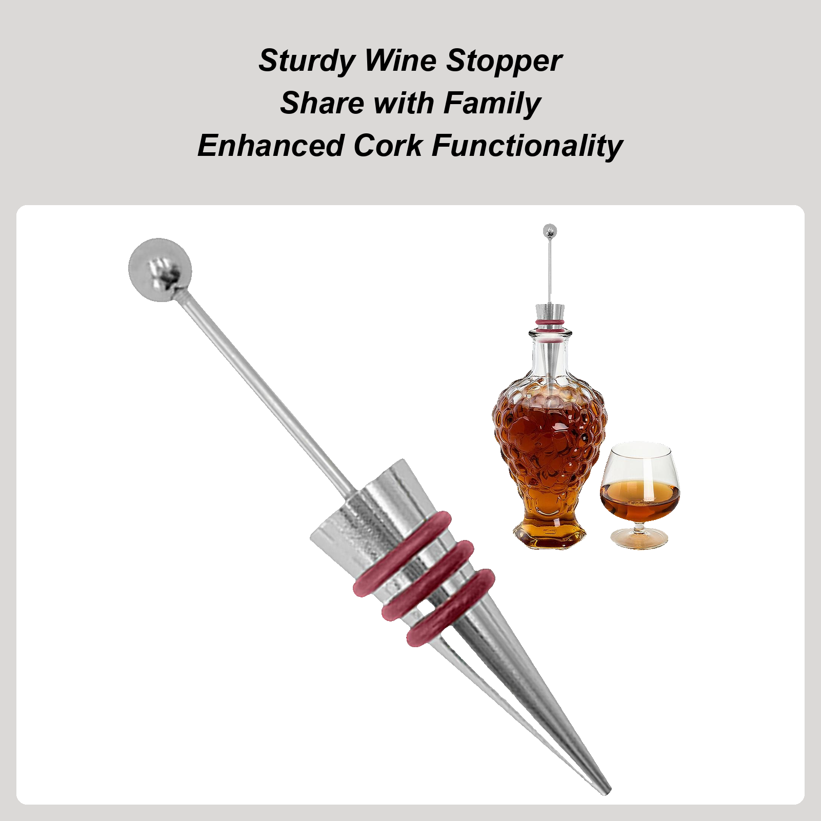 จุกปิดขวดไวน์ โลหะผสม ซิลิโคน  - Wine Stopper Vacuum บทวิจารณ์และราคา