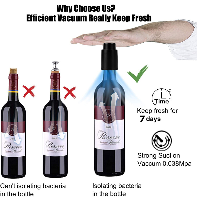 LMETJMA ขวดไวน์ Stoppers สูญญา - Wine Stopper Vacuum บทวิจารณ์และราคา